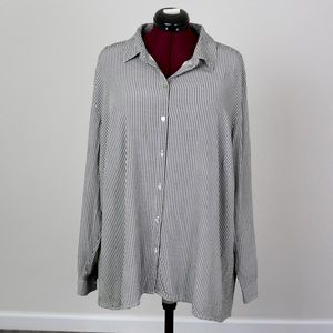 J.Jill Micro Houndstooth Button Down Shirt Size 4X